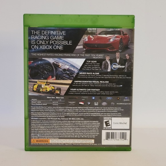 Forza Motorsports 5 Microsoft XBOX One Game (2013). Preowned. - Picture 4 of 6